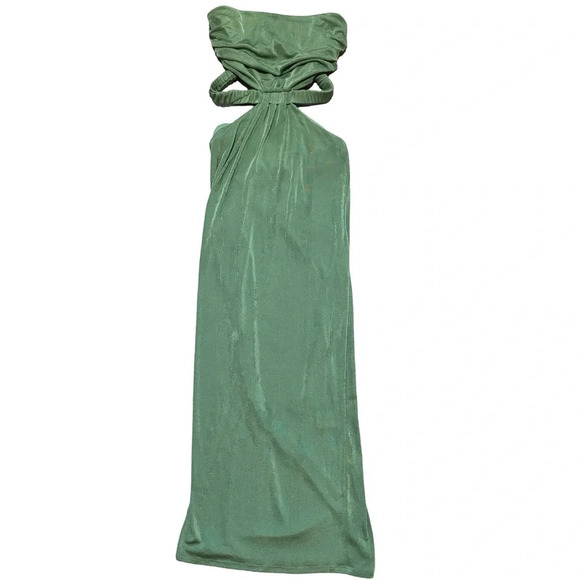 Revolve Not Yours To Keep Arielle Strapless Midi Dress - Sage Green, Size XS - Picture 4 of 10